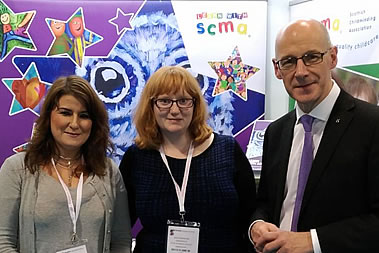 Education Secretary John Swinney visits SCMA at Scottish Learning Festival